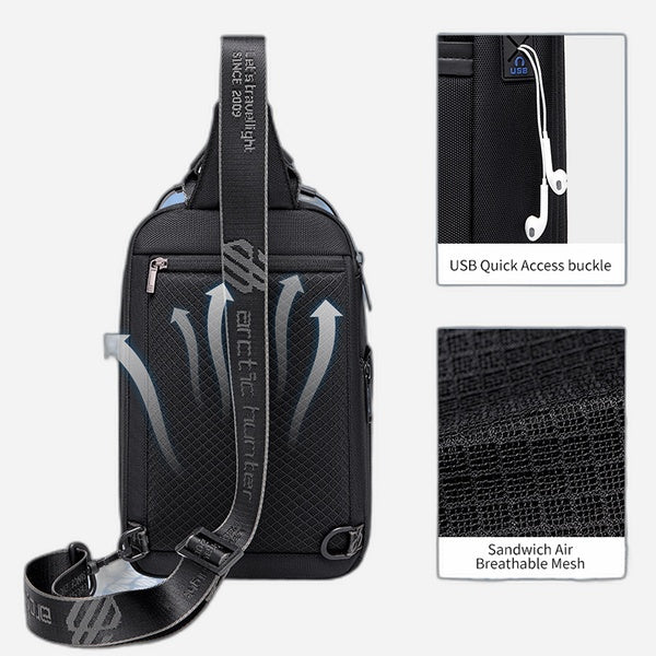 Arctic Hunter XB00141 Slingbag Waterproof slot tablet